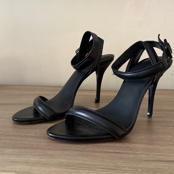 Alexander Wang Antonia Ankle Strap Black Sandal Heel size 36 1/2 - Picture 4 of 4